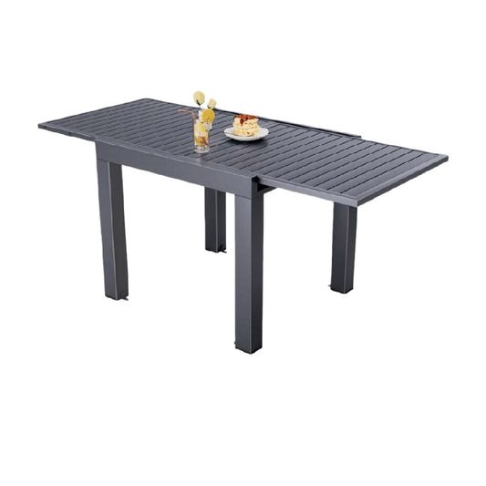 Table de jardin extensible en aluminium - Utilisée en extérieur pour repas - 180 x 90 x 75