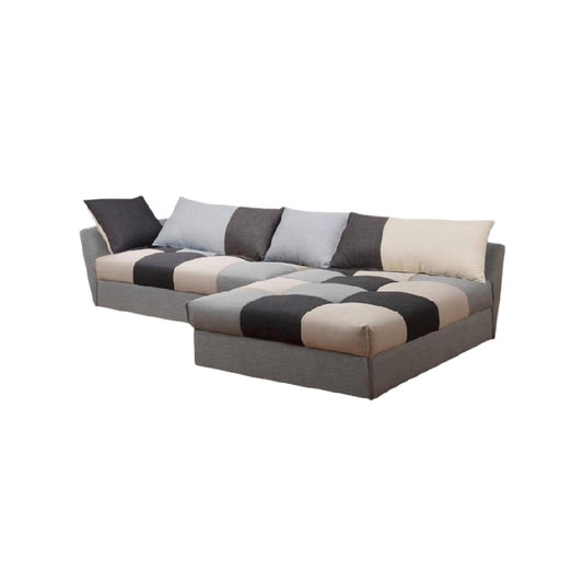 Canapé d'angle convertible en tissu pour salon - 220 x 90 x 85