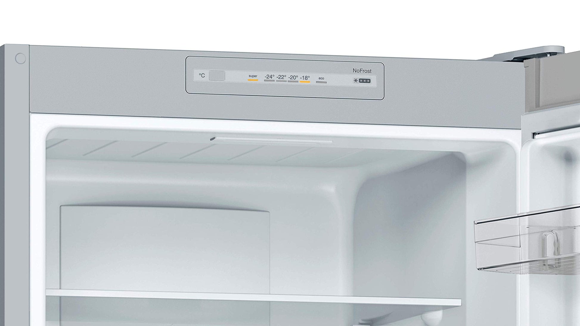 Bosch KGN33NLEB Série 2 Réfrigérateur combiné pose-libre - 282L - L 60cm x H 176cm - Inox