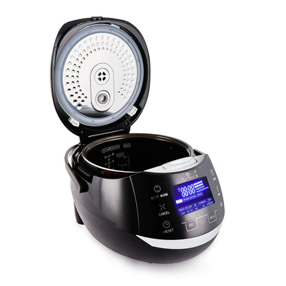 Yum Asia Sakura Cuiseur à riz avec bol en céramique et logique floue avancée, (8 tasses, 1,5 litre), 6 fonctions de cuisson du riz, 6 fonctions multic